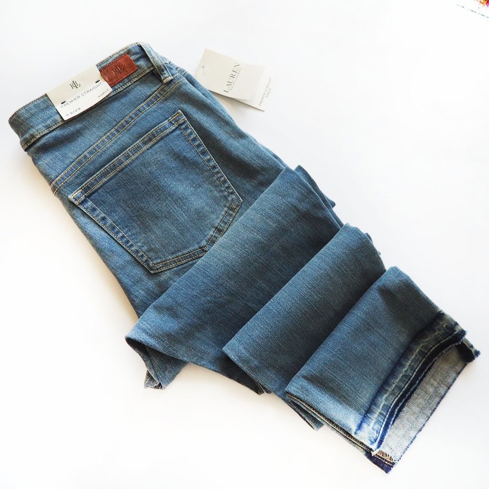 Lauren by Ralph Lauren Raw Hem Denim Jeans